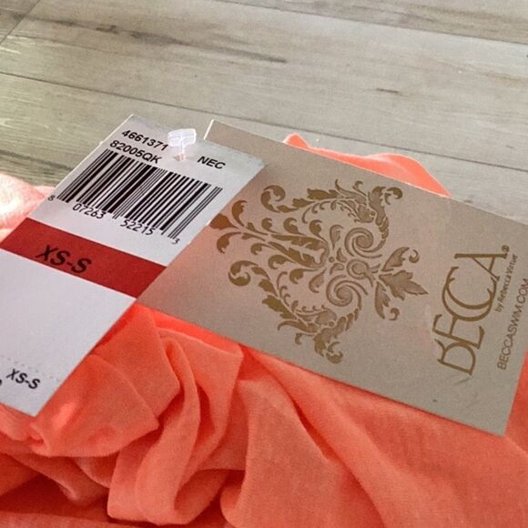 BECCA Beach Date Cover-up Dress In Nectarine, XS-S, NWT, - Picture 6 of 7